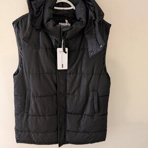 Women's long puffer vest large